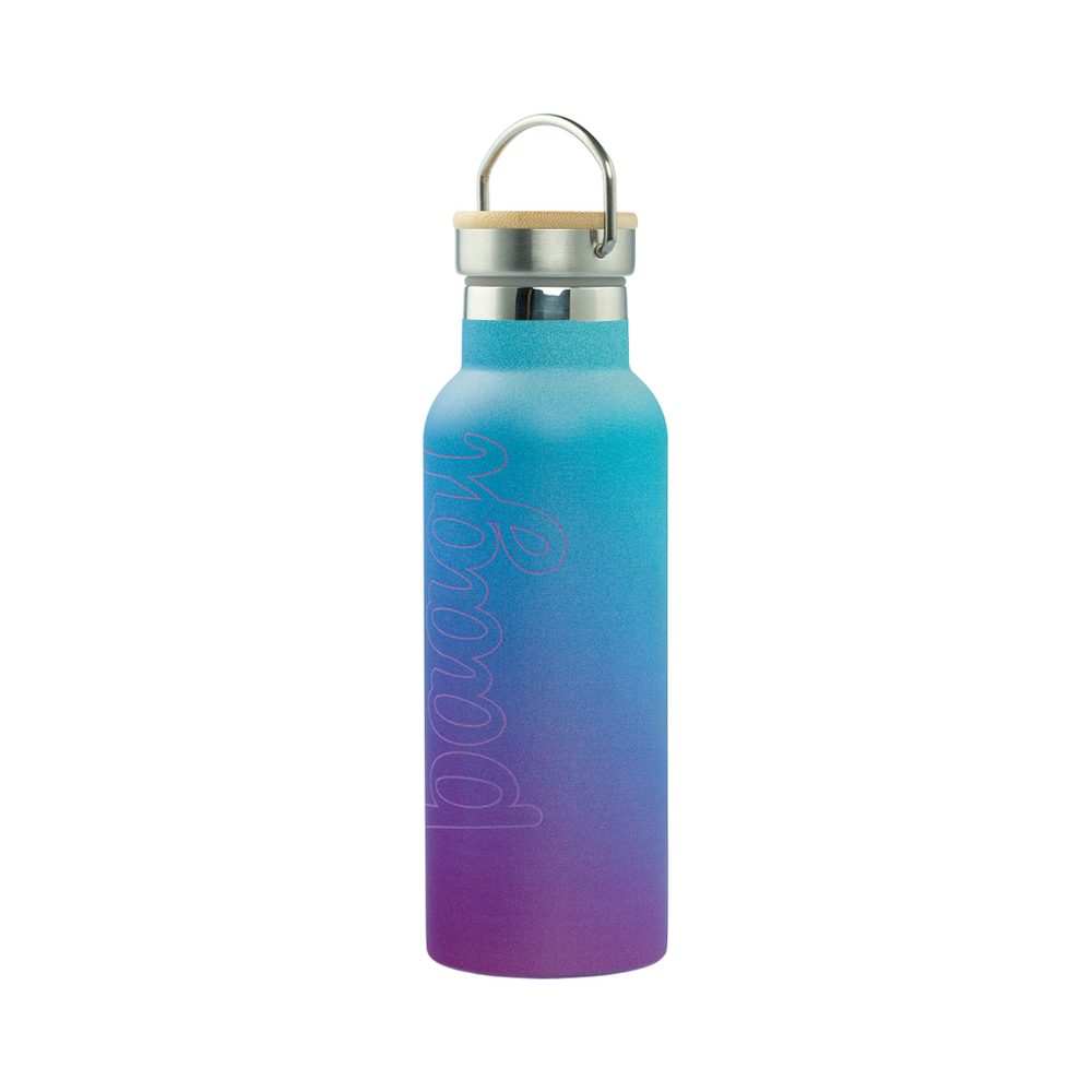 Levně BAAGL Termoláhev s bambusovým víčkem Gradient modro-fialová, 500 ml