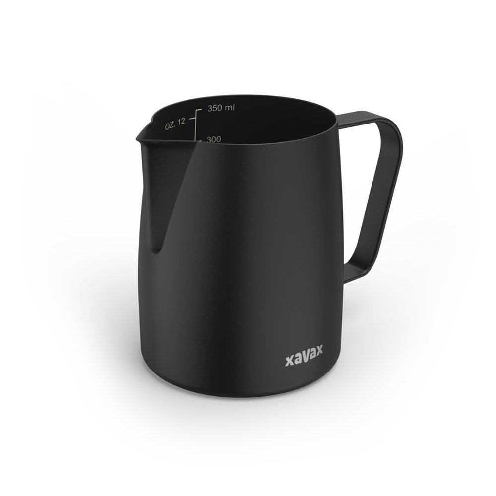 Levně Xavax Barista konvička na mléko, 350 ml, nerez, matná černá