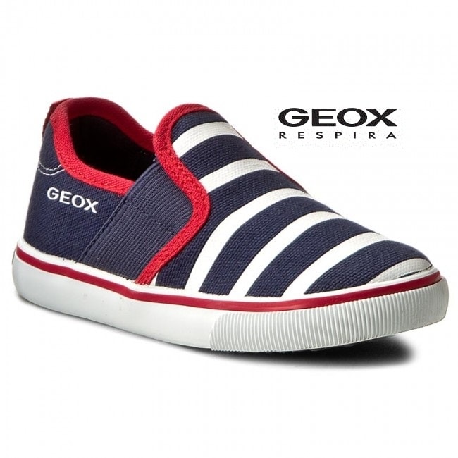 Plátěné boty GEOX Kiwi navy/white - 22