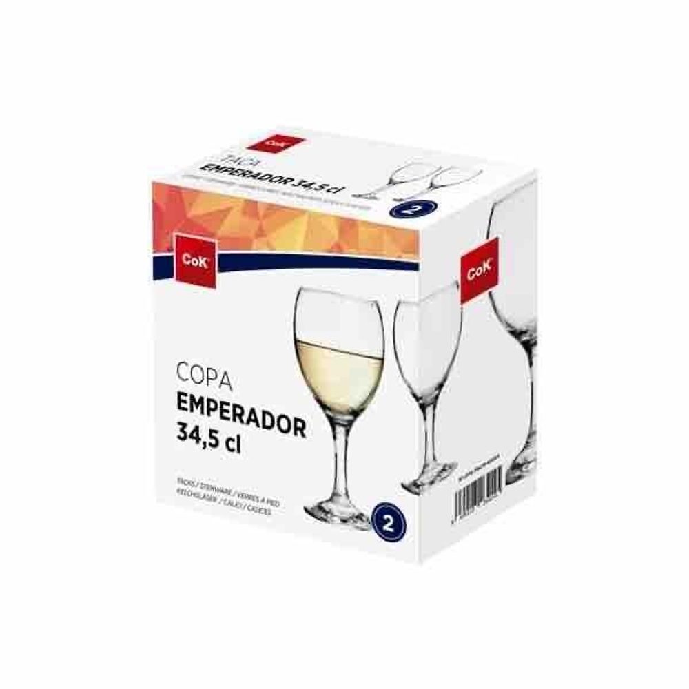 Levně Cegeco SADA SKLENIC NA BÍLÉ VÍNO 345 ML, 2KS, SKLO