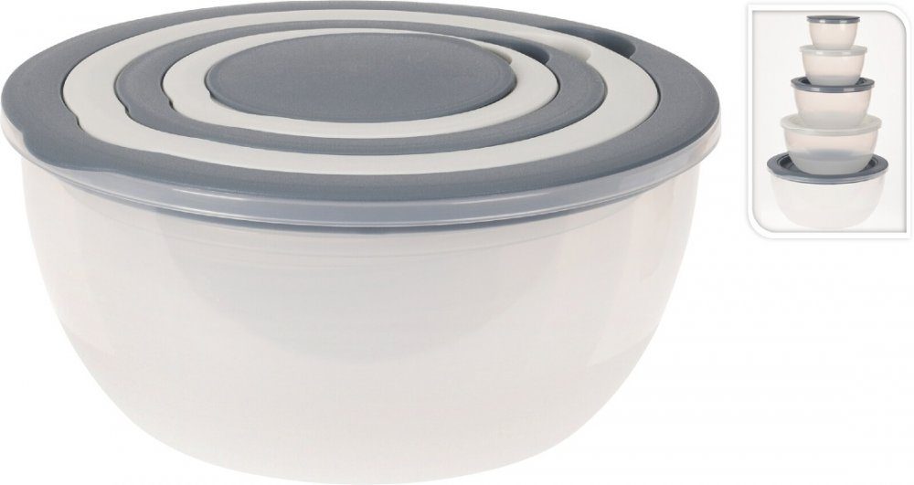 Levně EXCELLENT HOUSEWARE Sada misek na šlehání s víkem 5 ks KO-Y54231220