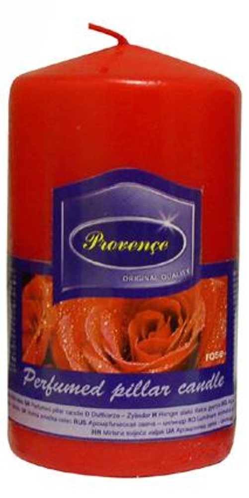 Levně Provence Svíčka parafín válec s vůní růže, 6 x 11, 1 cm
