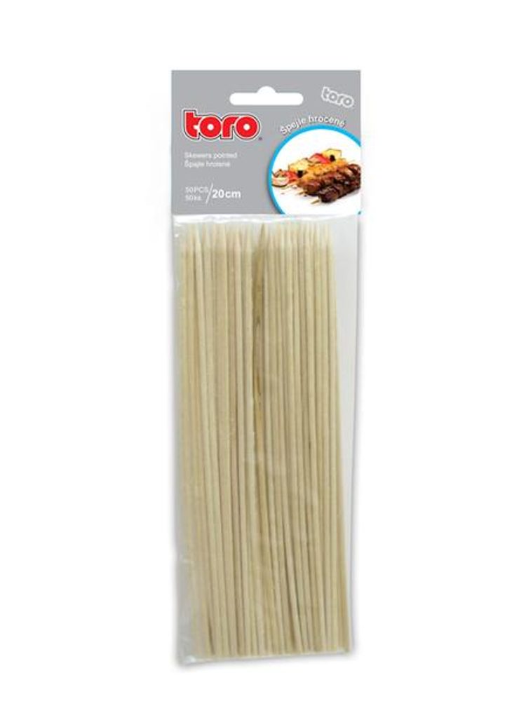 Levně TORO Špejle hrocené 50ks, 20 cm