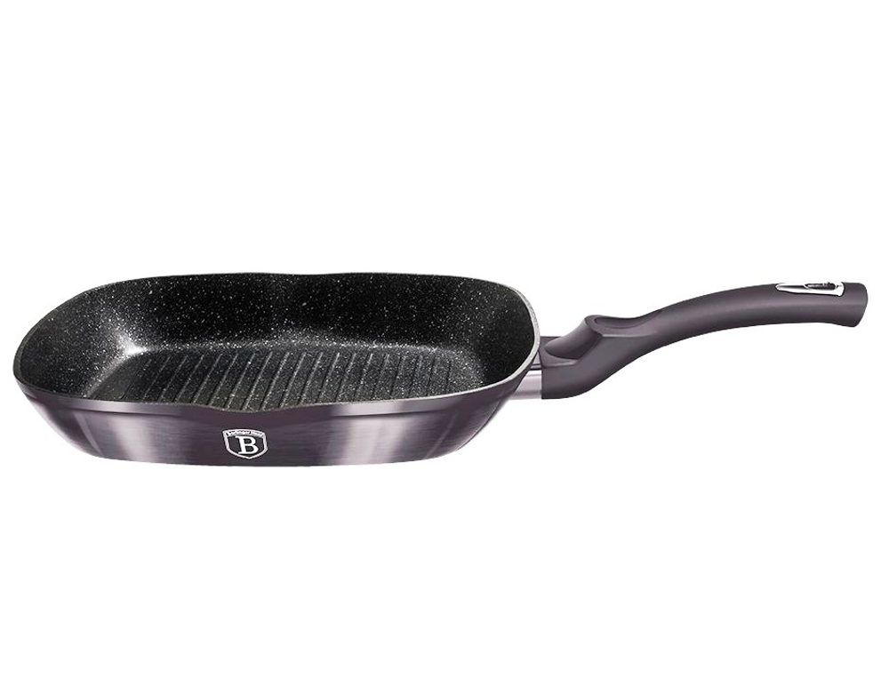 Levně BERLINGERHAUS Pánev grilovací s mramorovým povrchem 28 cm Carbon PRO Line BH-6901