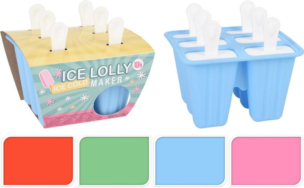 Levně tvořítko na 6ks nanuků, 4barvy, plast