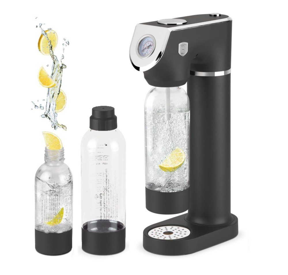 Levně BERLINGERHAUS Výrobník sody SODABAR + 2 lahve Antracit Collection BH-8557