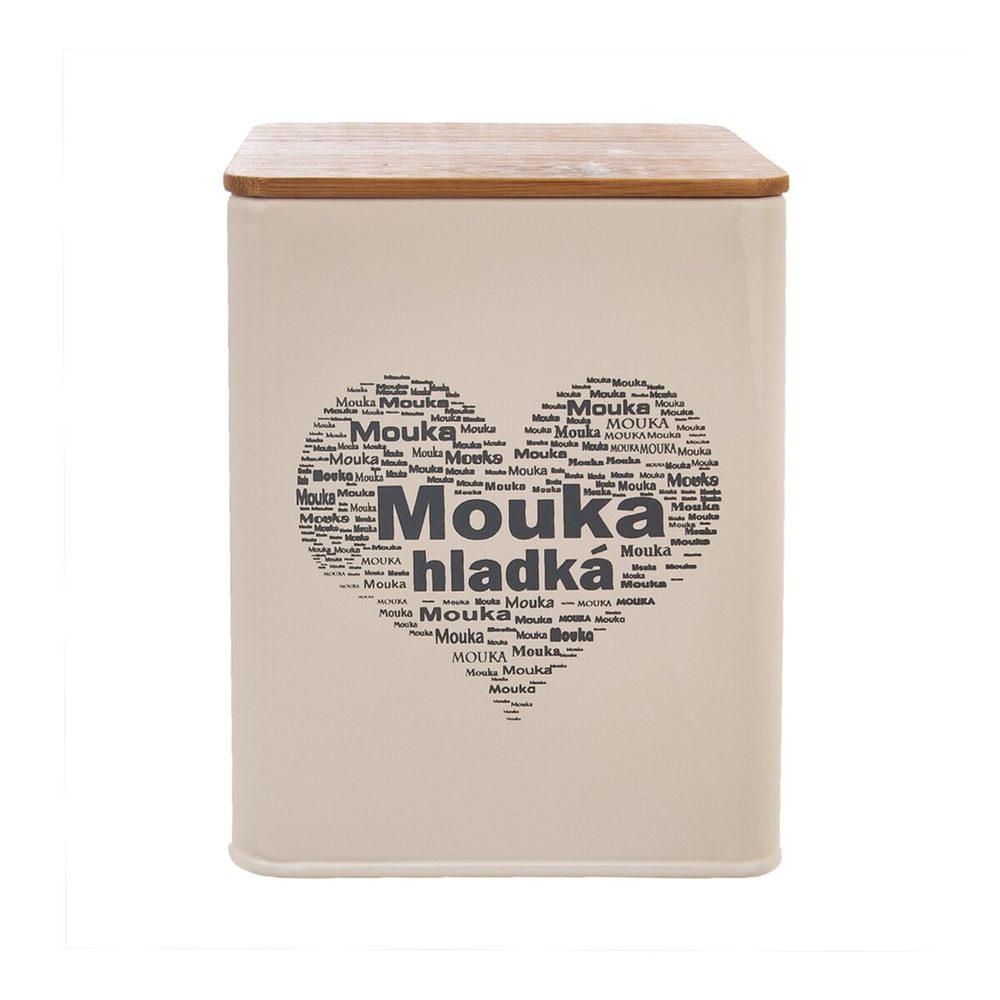 Levně Dóza Mouka hladká SRDCE 11,5x11,5x14 cm