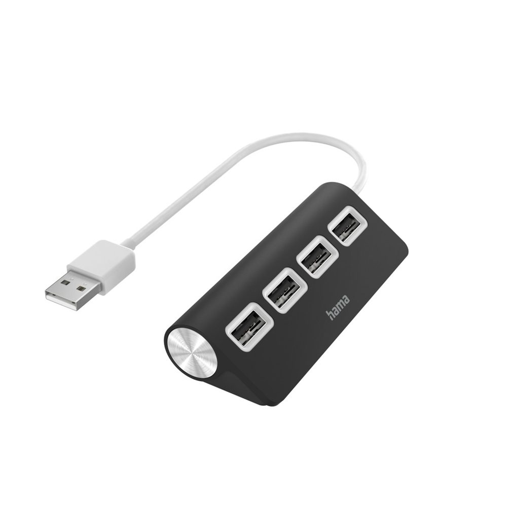 Levně Hama USB hub, 4 porty, USB 2.0, černý