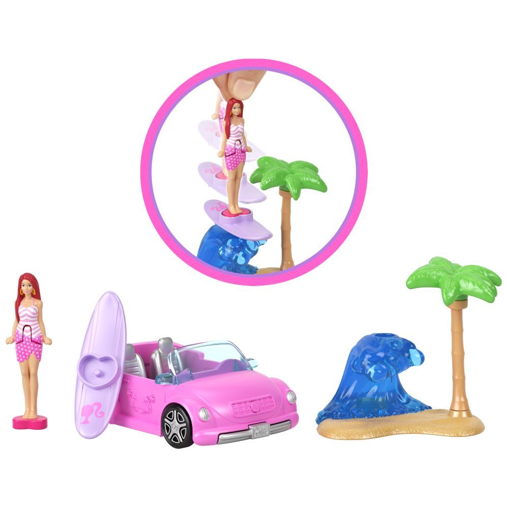 Levně BRB MINI BARBIELAND DOPRAVNÍ PROSTŘEDKY - PLÁŽOVÝ KABRIOLET
