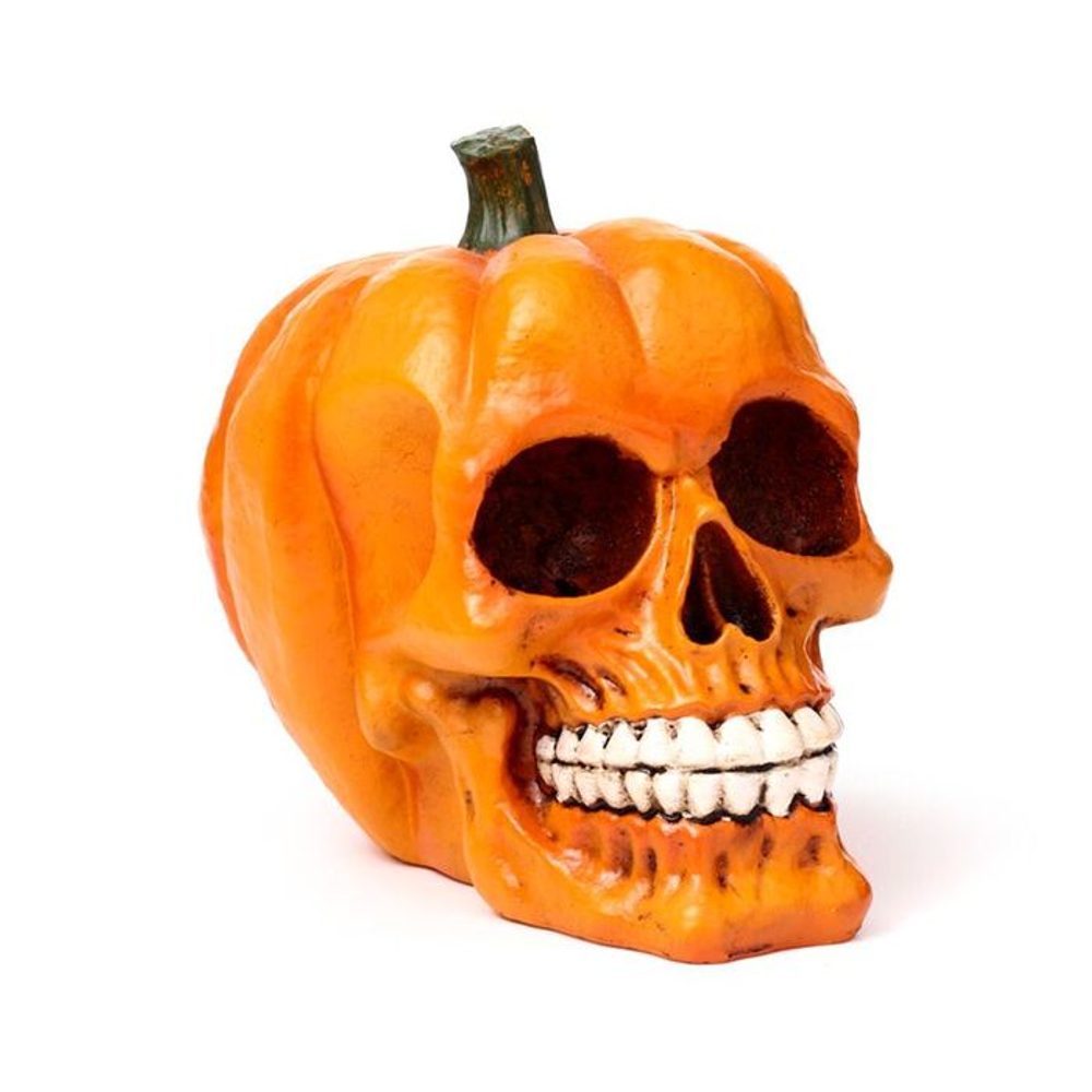 Levně dekorace LEBKA-dýně, HALLOWEEN, 13x11x15cm, polyresin