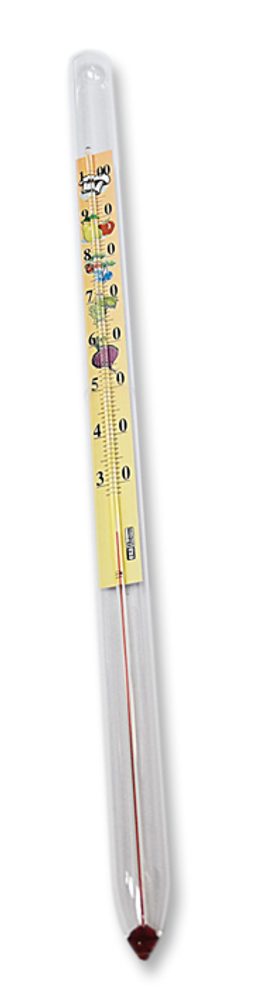 Levně teploměr 33cm zavařovací, 30°C+100°C, krátký