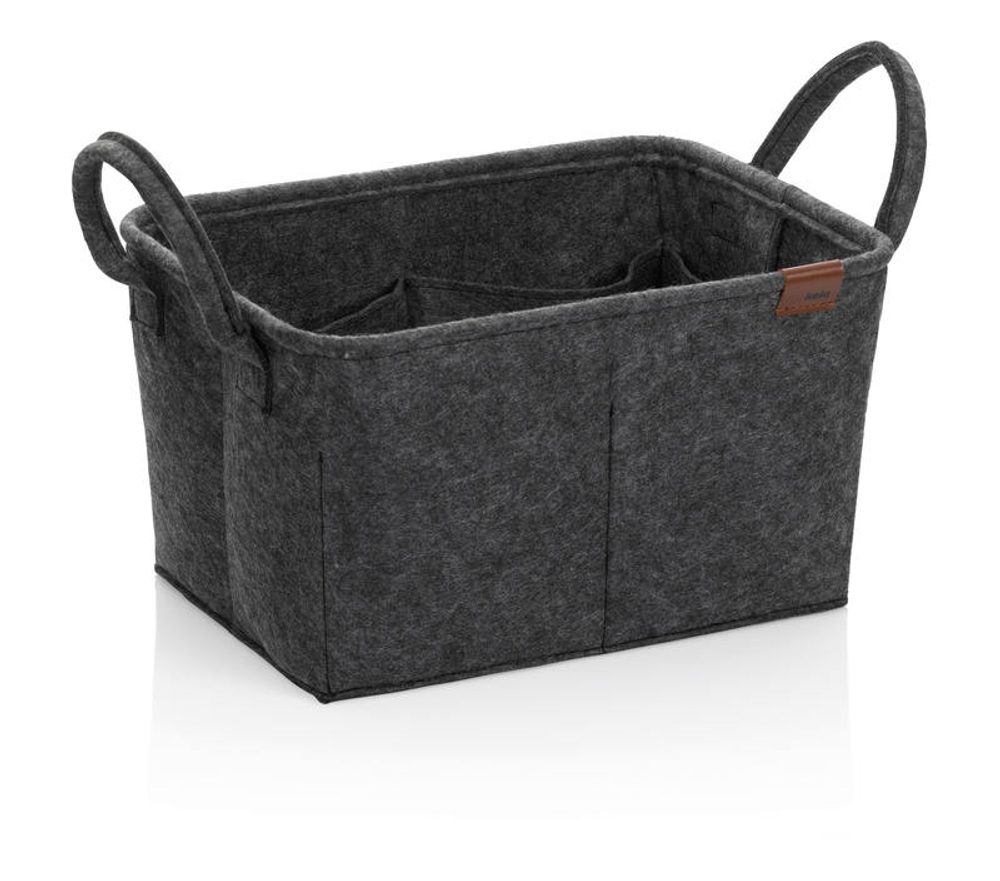 Levně KELA Koš Fay 35x25 cm filc tmavě šedá KL-24463