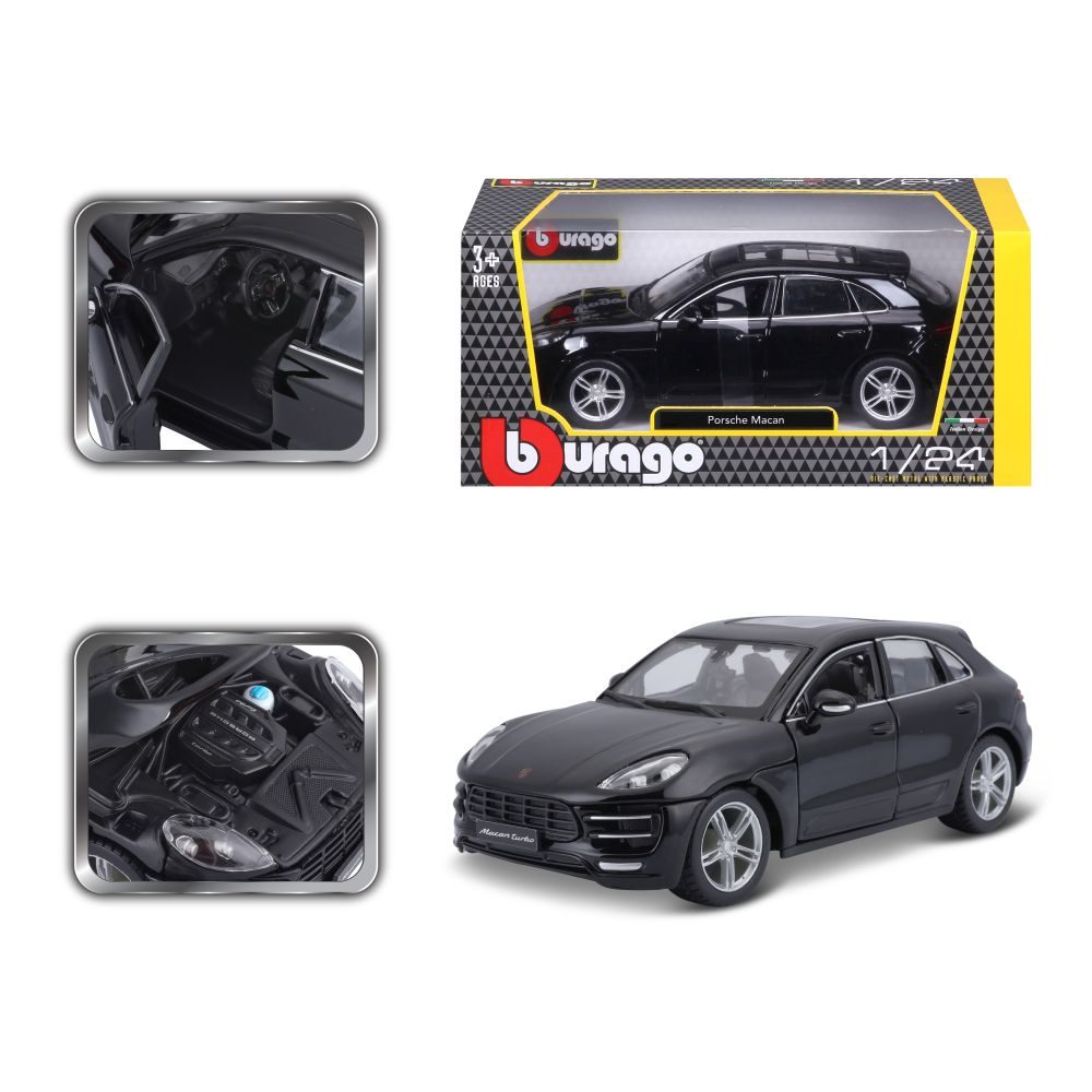 Levně Bburago 1:24 Plus Porsche Macan Black