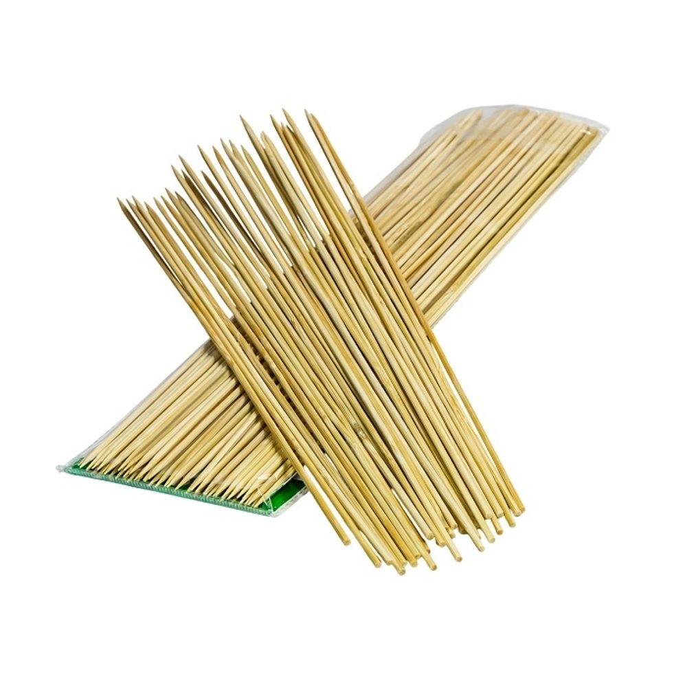 Levně špejle 30cm, 100ks, uzenářské, balené, bambus