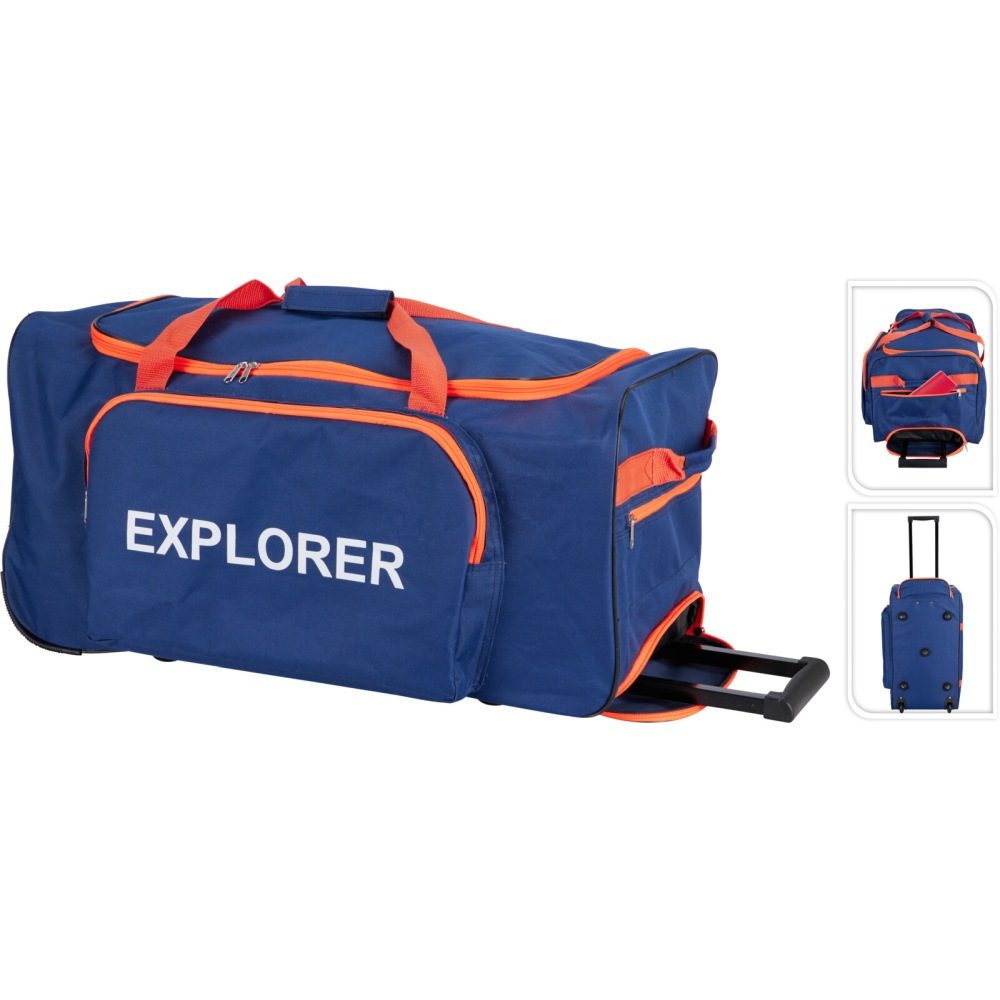 PROWORLD Cestovní taška na kolečkách 75 l modro oranžová KO-DG6000110
