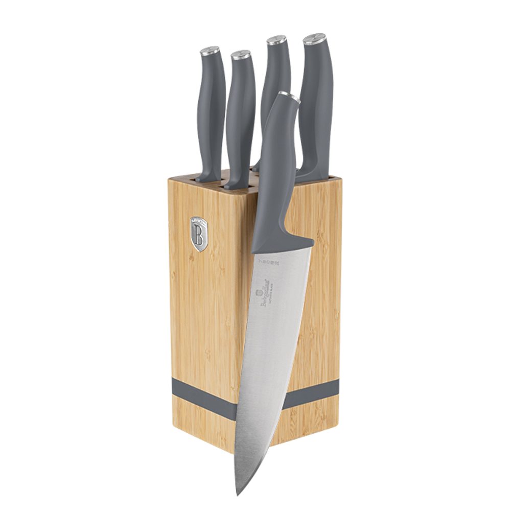 Levně BERLINGERHAUS Sada nožů se stojanem BAMBOO 6 ks Aspen Collection BH-2969