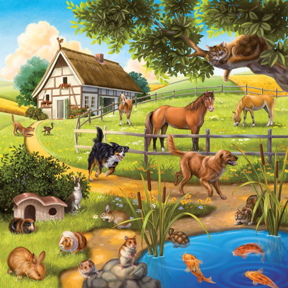 Levně Ravensburger Domácí zvířata 3 x 49d