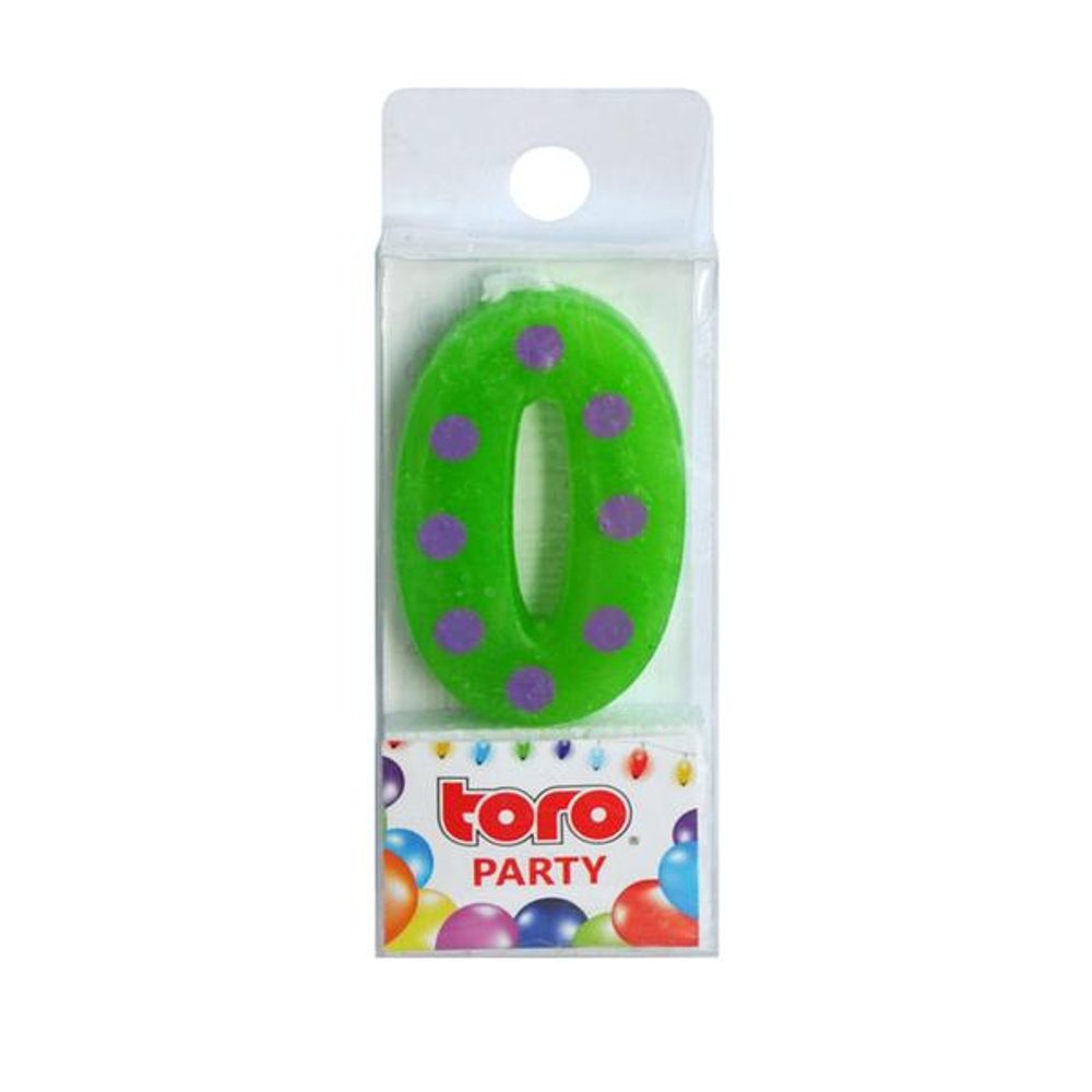 Levně TORO SVÍČKA ČÍSLICE "0", ZAPICHOVACÍ, 3X4,5X0,9CM
