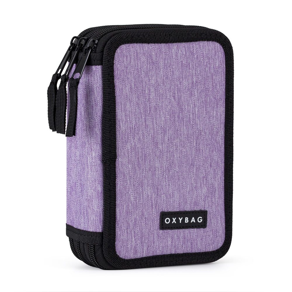 Levně Penál 3 p. prázdný UNICOLOR Violet