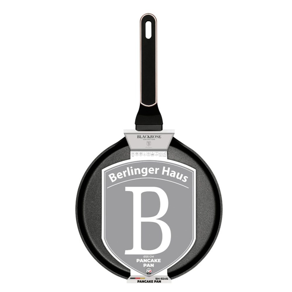 BERLINGERHAUS Pánev na palačinky s titanovým povrchem 25 cm Black Rose Collection BH-8348