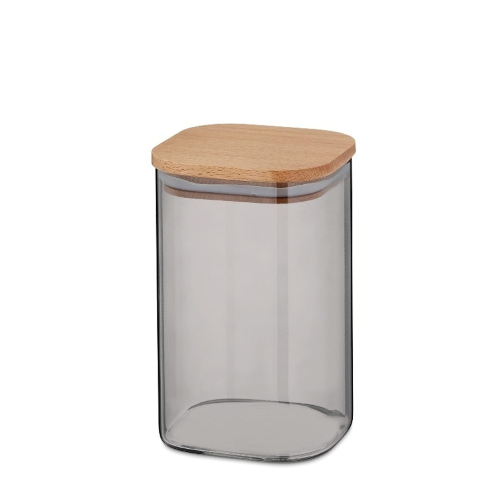 Levně KELA Dóza skladovací sklo / dřevo NEA 1,5 l KL-10778