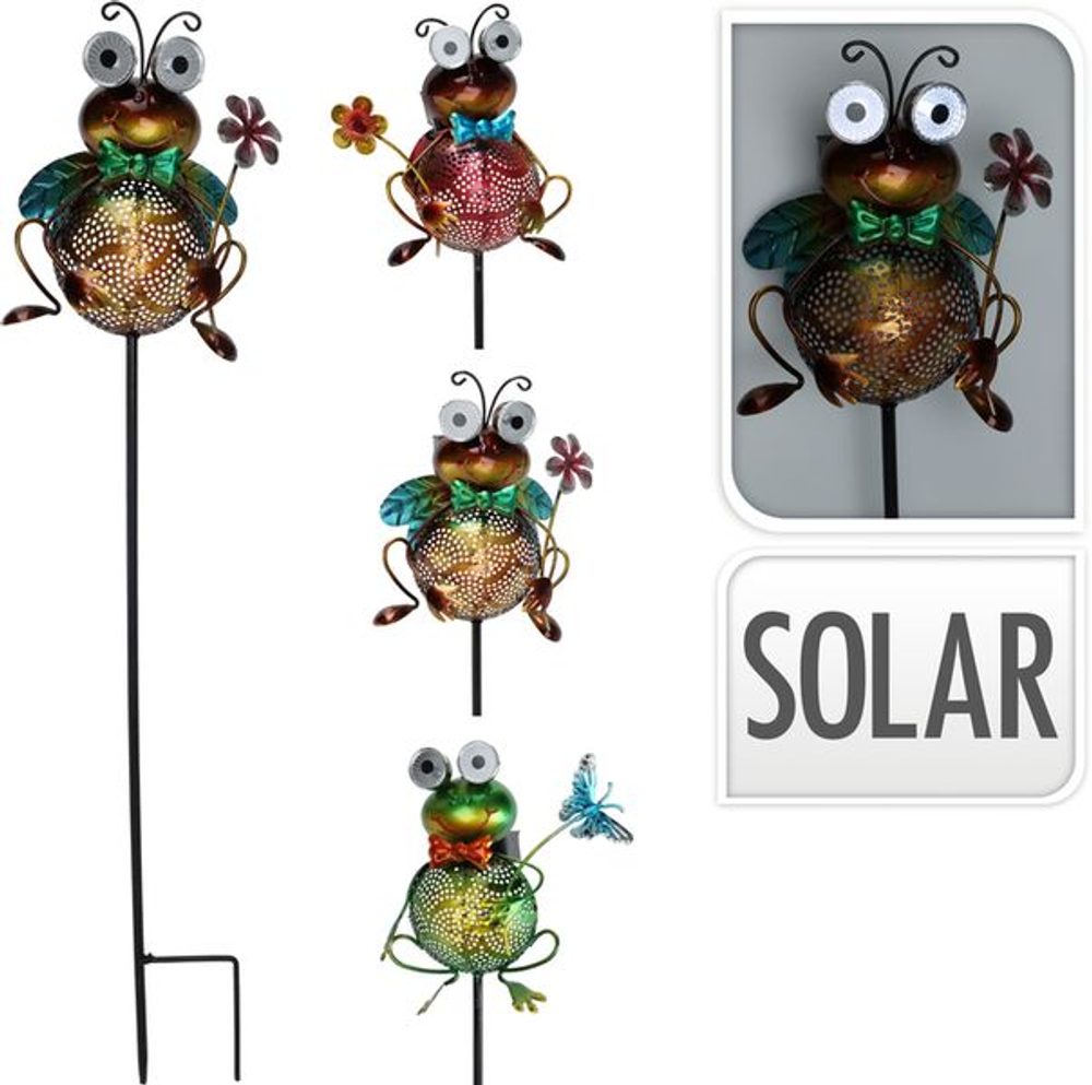 Levně zápich ZVÍŘÁTKA, solární oči, 3druhy, keram.