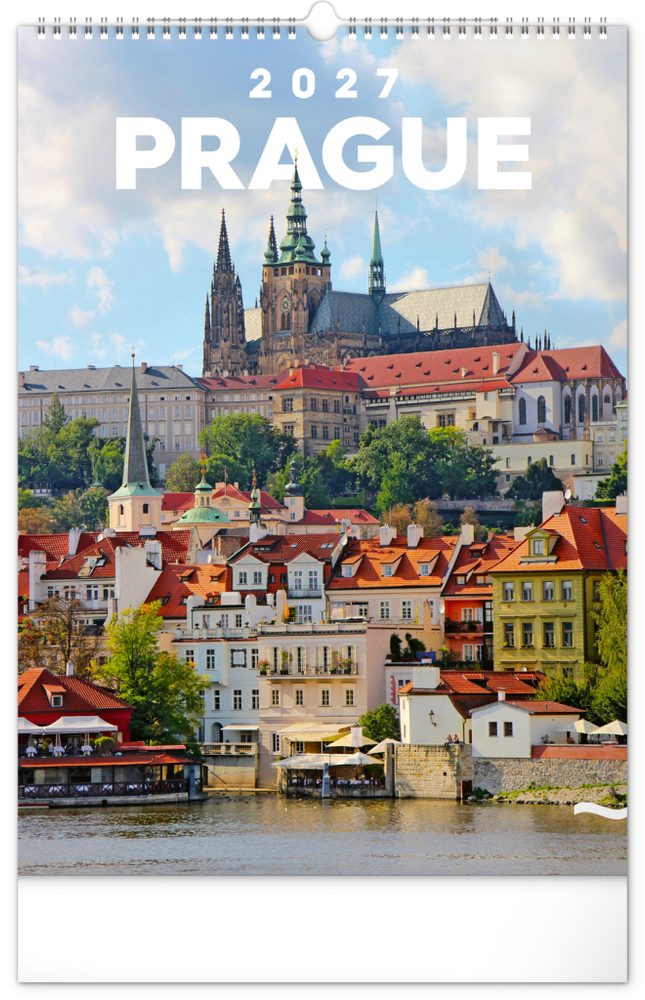 Levně NOTIQUE Nástěnný kalendář Praha 2027, 33 x 46 cm