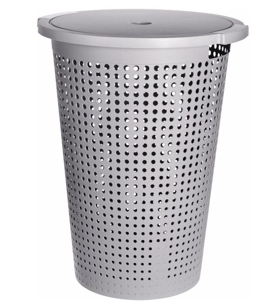 Levně EXCELLENT HOUSEWARE Koš na prádlo s víkem 35 l 40 x 52 cm šedý KO-Y54231170seda