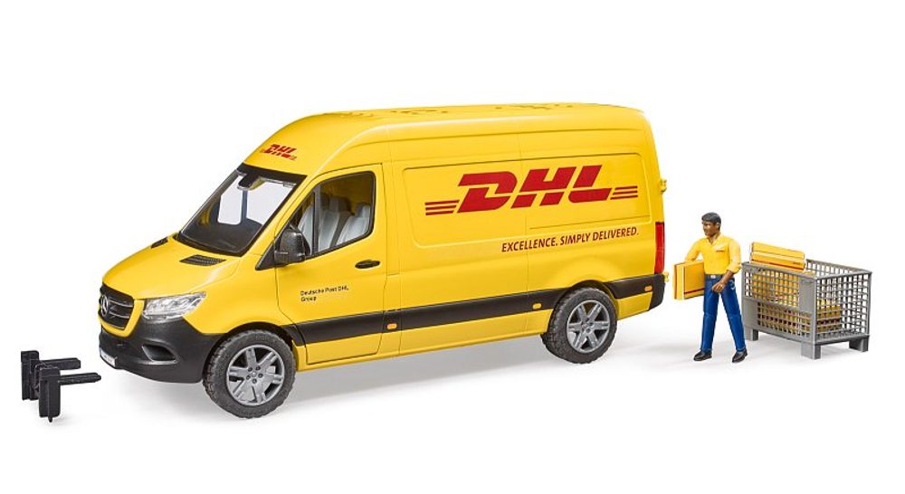 Levně BRUDER Komerční vozy - MB Sprinter DHL s řidičem