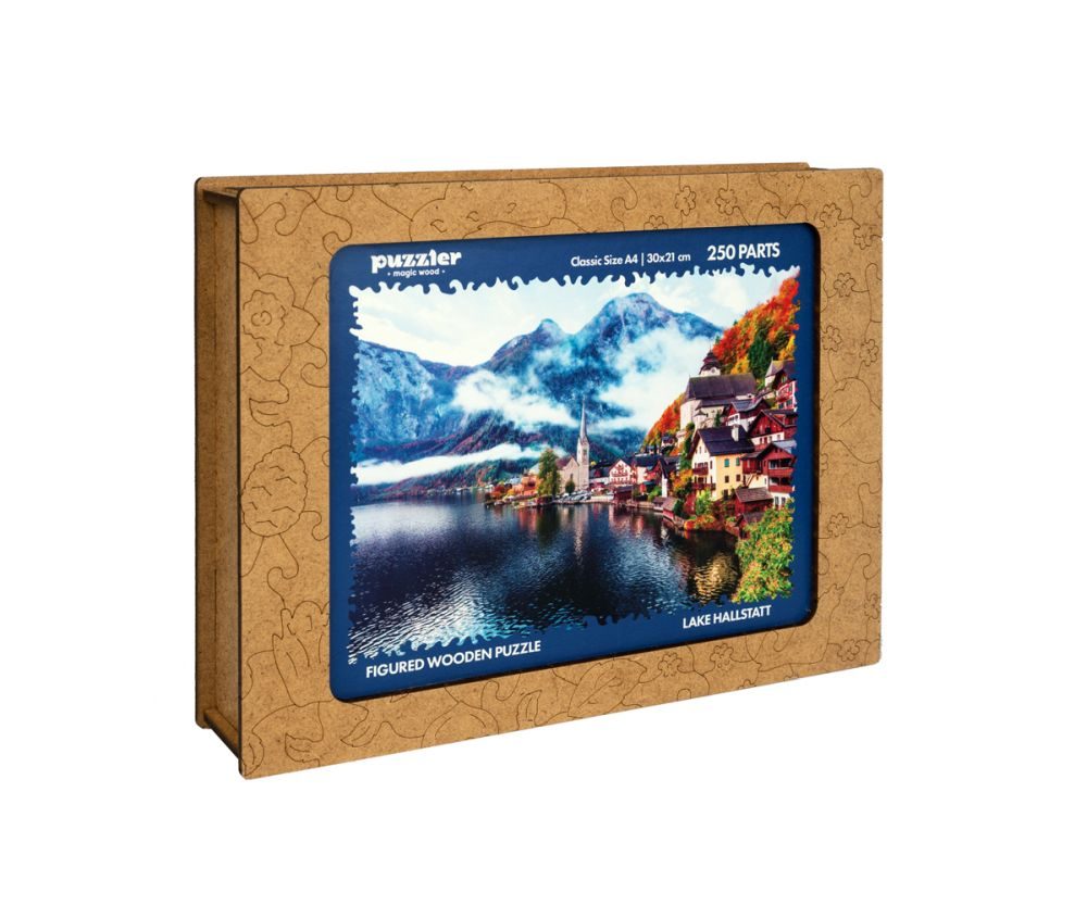 Levně DŘEVĚNÉ BAREVNÉ PUZZLE - Halštatské jezero