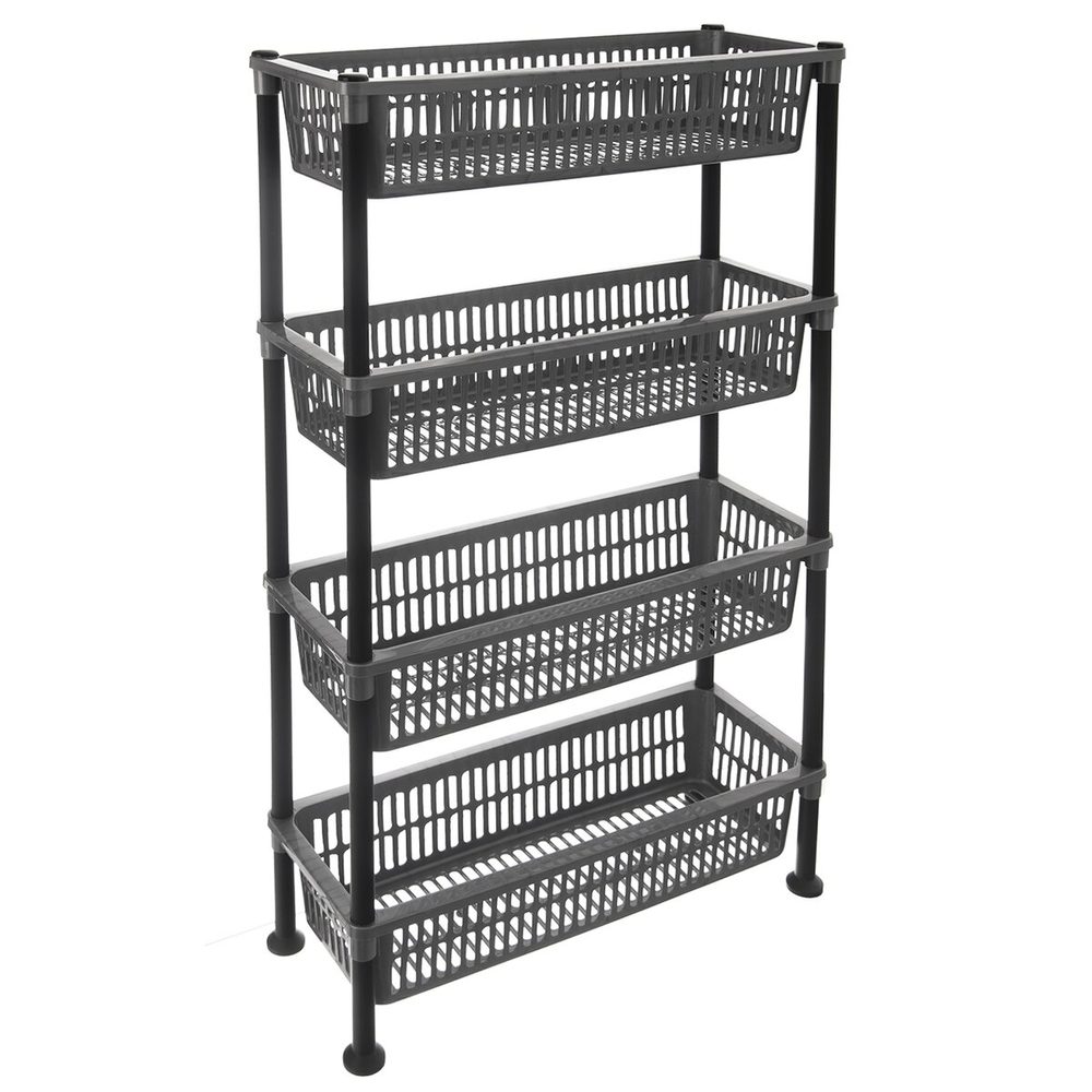 Levně Regál GREY 4 patra