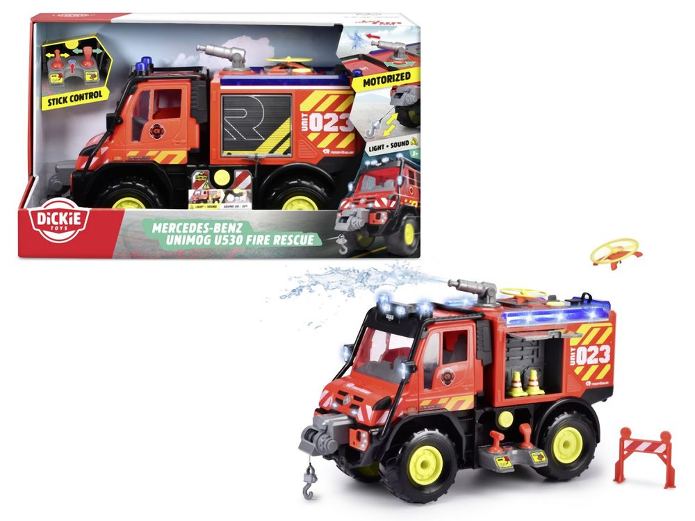 Levně Hasičské auto Unimog U530 50 cm, světlo, zvuk
