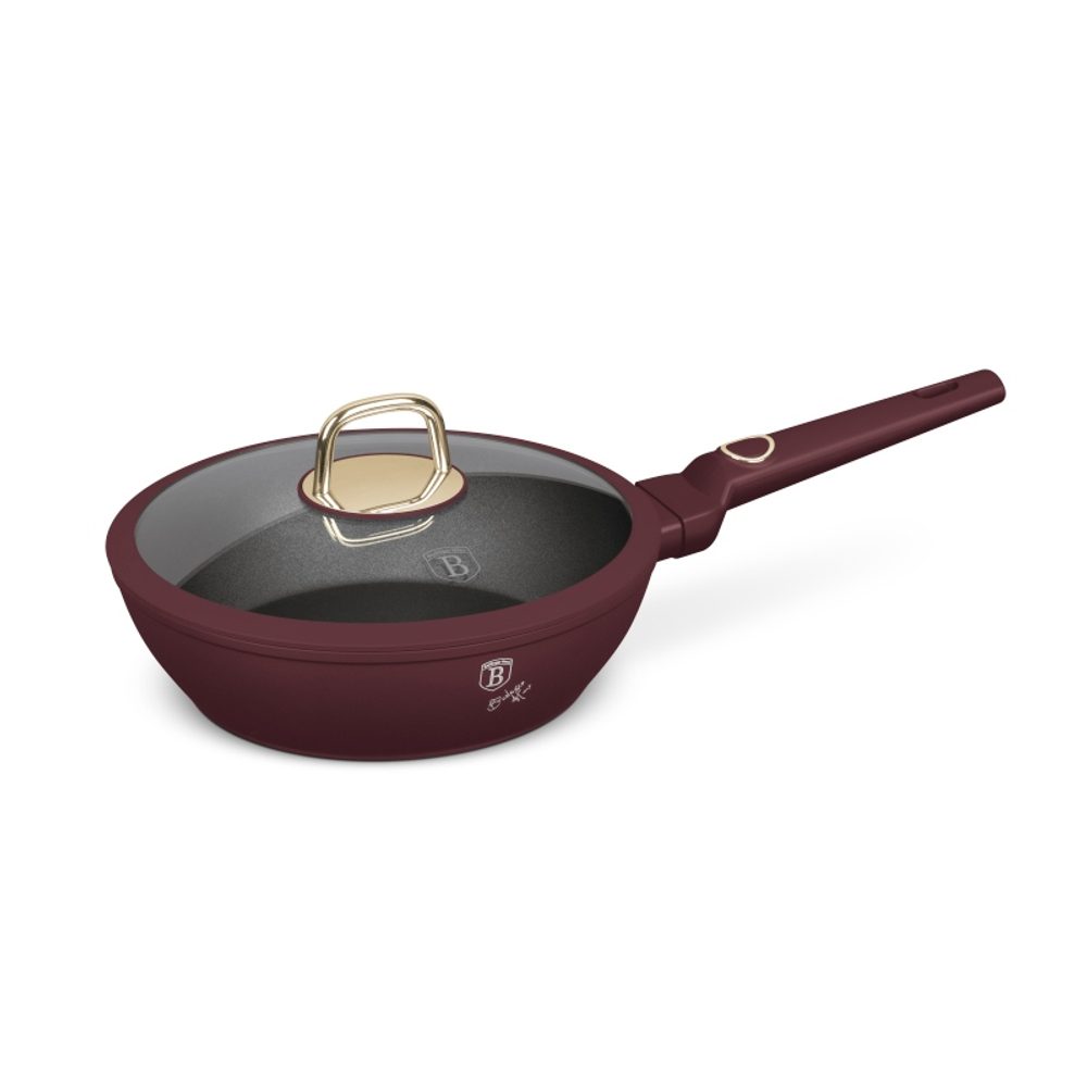 Levně BERLINGERHAUS Pánev hluboká s titanovým povrchem a poklicí 24 cm Leonardo Collection BH-8032
