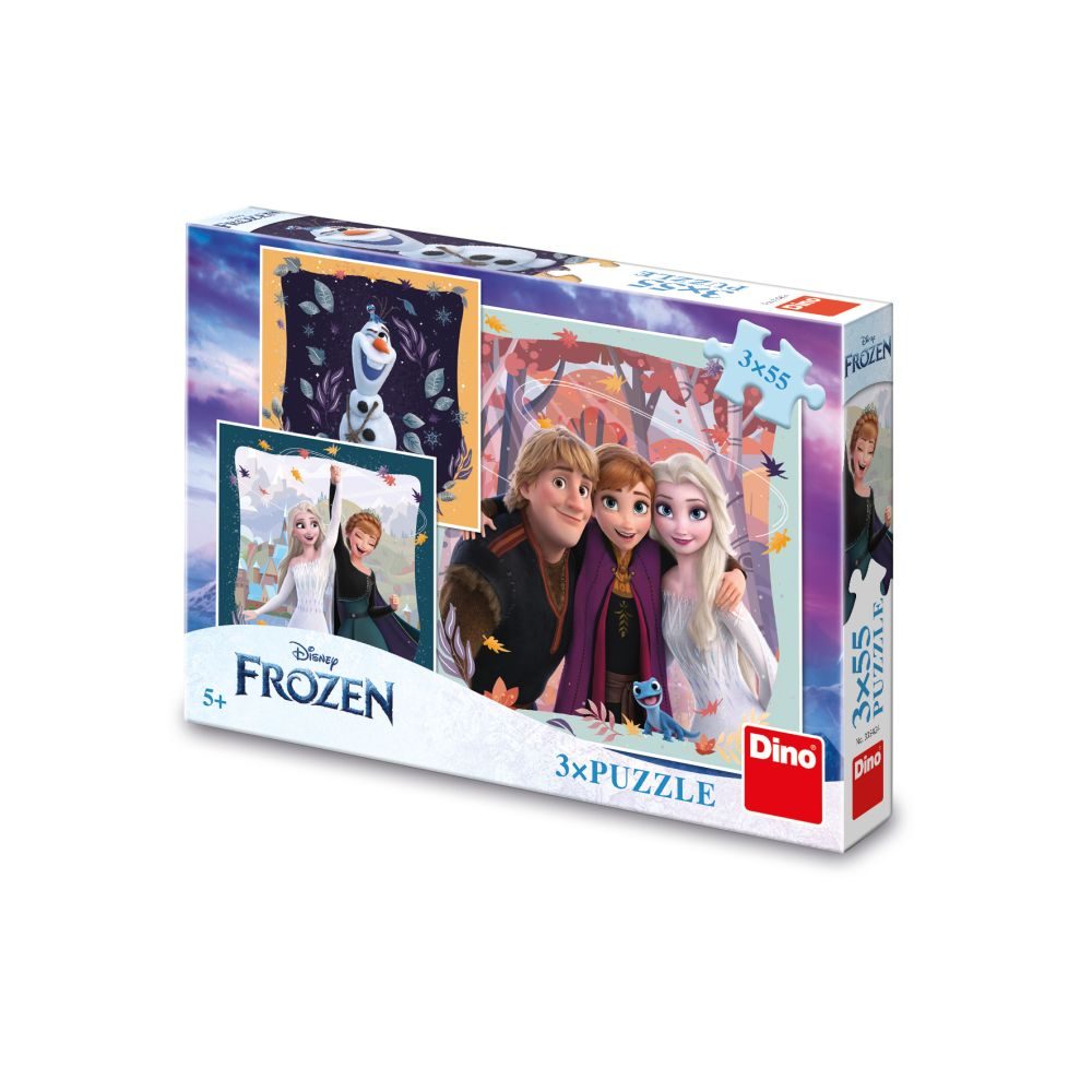 Levně FROZEN: RADOSTNÝ PODZIM 3x55 Puzzle