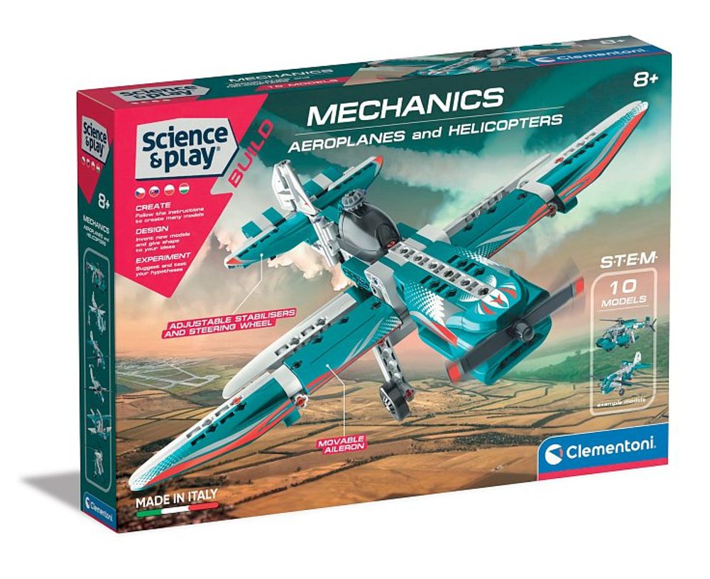 Levně CLEMENTONI SCIENCE - Nová letadla a vrtulníky (PL+HU+CZ+SK)