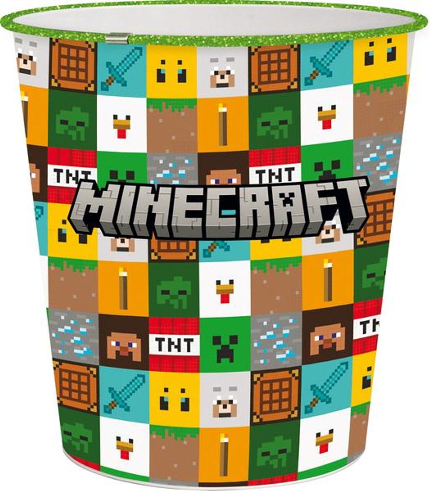 Levně STOR KOŠ NA ODPADKY MINECRAFT 5L, PRŮMĚR 21 CM, PLAST