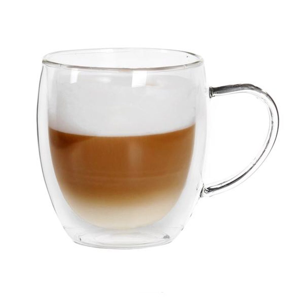 Levně TORO SKLENICE S UCHEM 400ML LATTE MACCHIATO, DVOJITÉ BOROSILIKÁTOVÉ SKLO -003