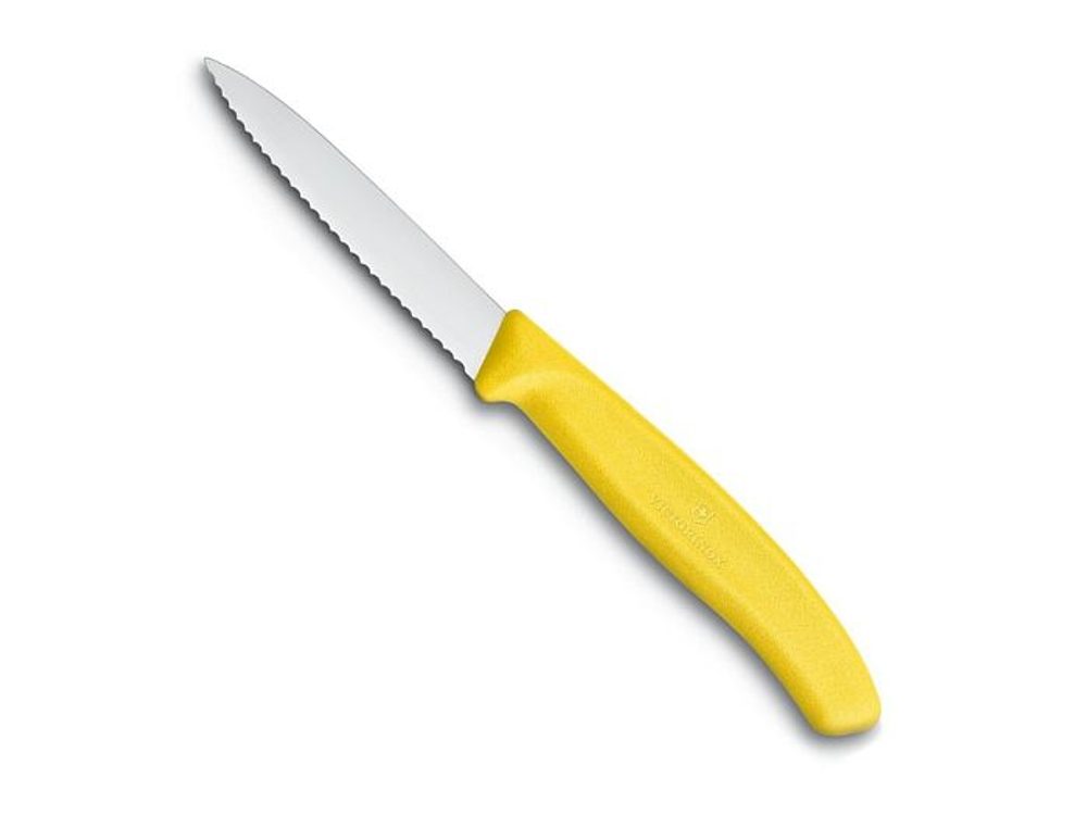 Levně nůž 8cm kuch.VLNKA, ŽLUTÝ, VICTORINOX