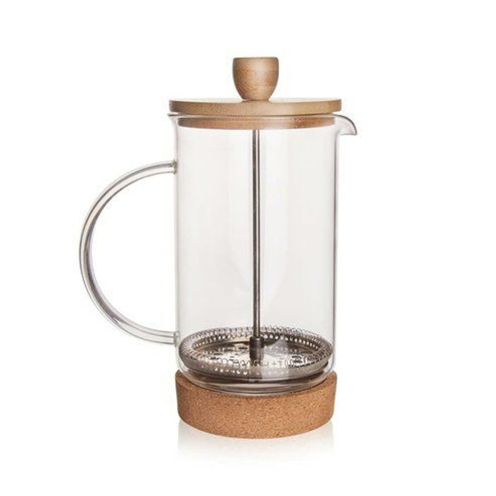 Levně konvice 0,40l CORK, COFFEE MAKER, sklo/NR/bambus