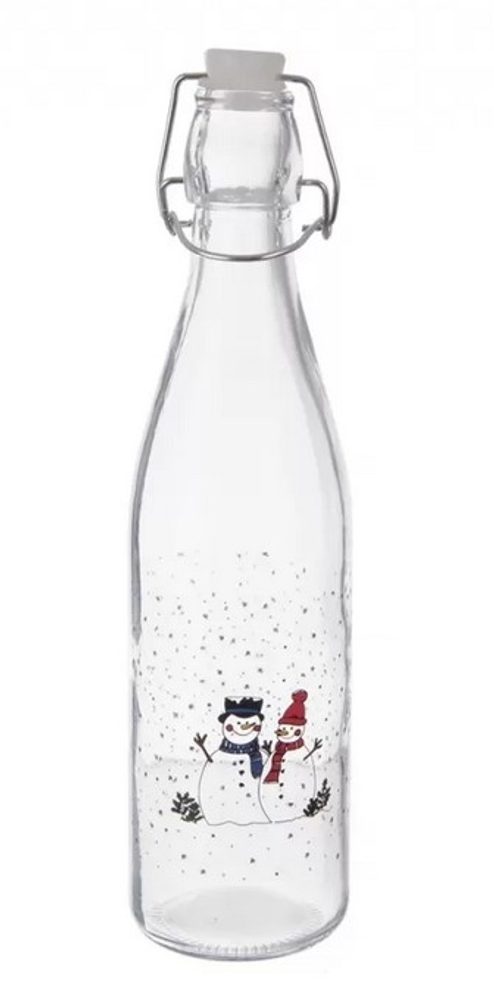 Levně láhev 0,52l SNĚHULÁK patent.uz., sklo