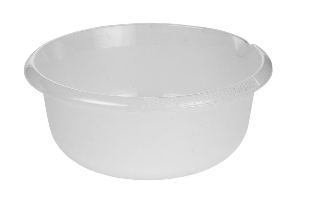 Levně mísa d36x15cm s výlevkou, transparent, plast
