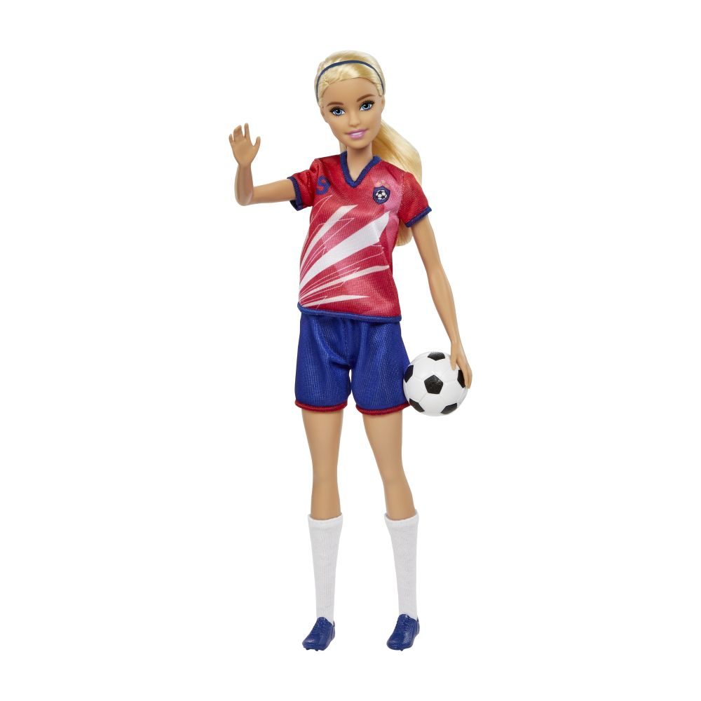 Mattel BRB FOTBALOVÁ PANENKA - BARBIE V ČERVENÉM DRESU