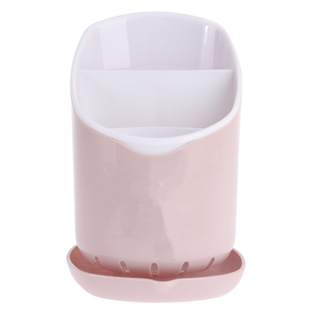 Levně EXCELLENT HOUSEWARE Odkapávač na příbory 12 x 11 cm růžový KO-010000430ruzo
