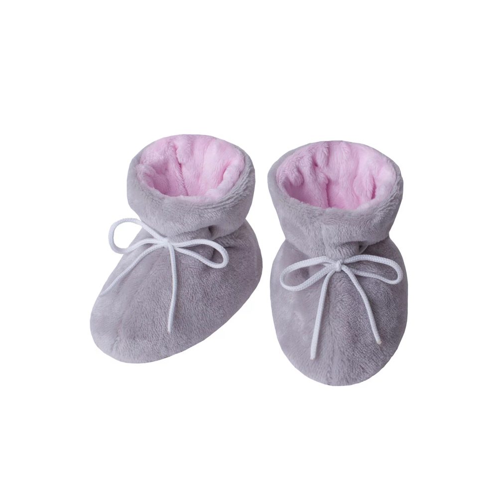 Levně Kojenecké zimní capáčky Minky Teddy - 3 - délka stélky: 13 cm růžová