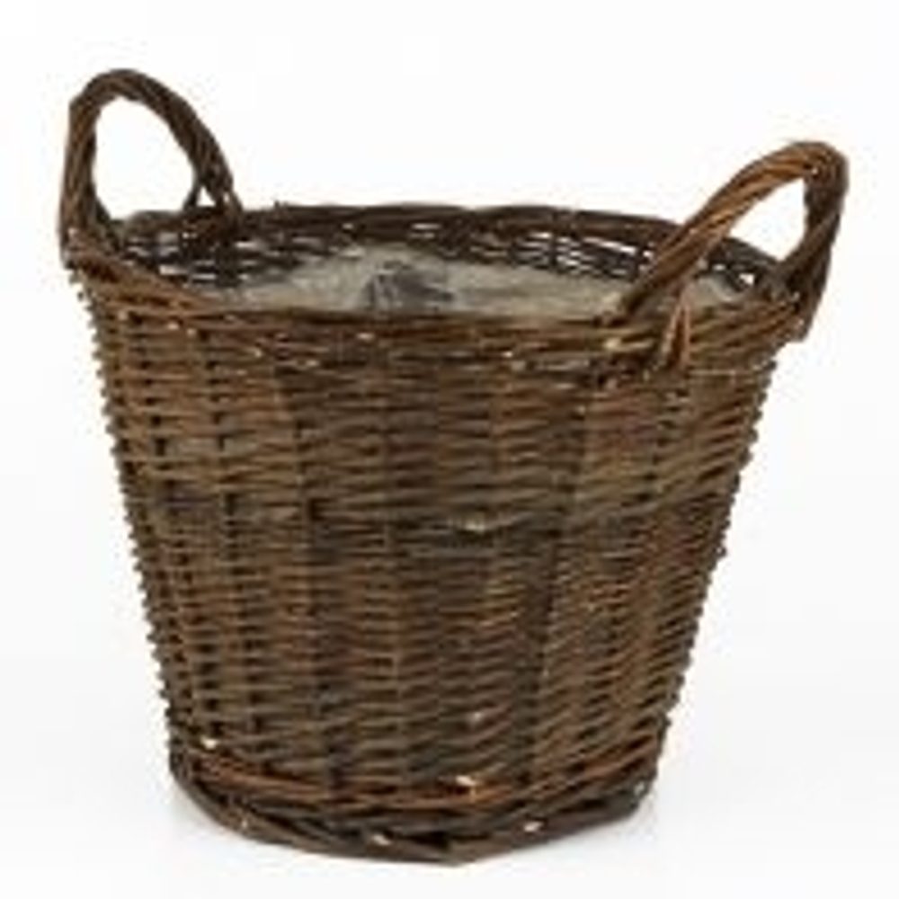 Levně koš 50cm z neloupaného proutí
