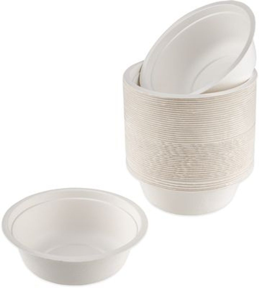 Levně miska 500ml polévková, d155mm, 50ks, cukr.třtina