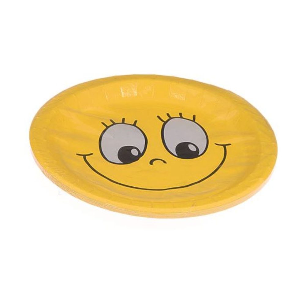 Levně talíř d23cm-10ks-SMAJLÍK-papírový