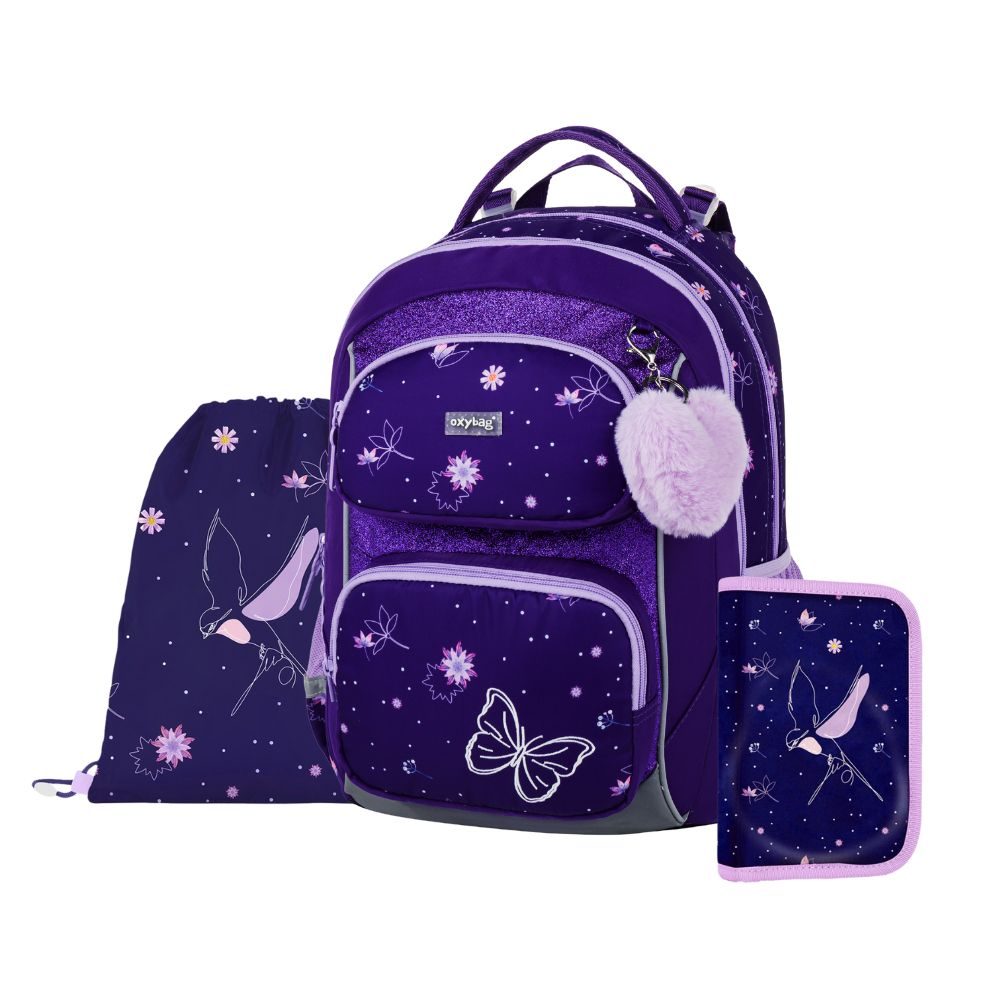 OXYBAG Školní set 3ks OXY JUMPER Flowers