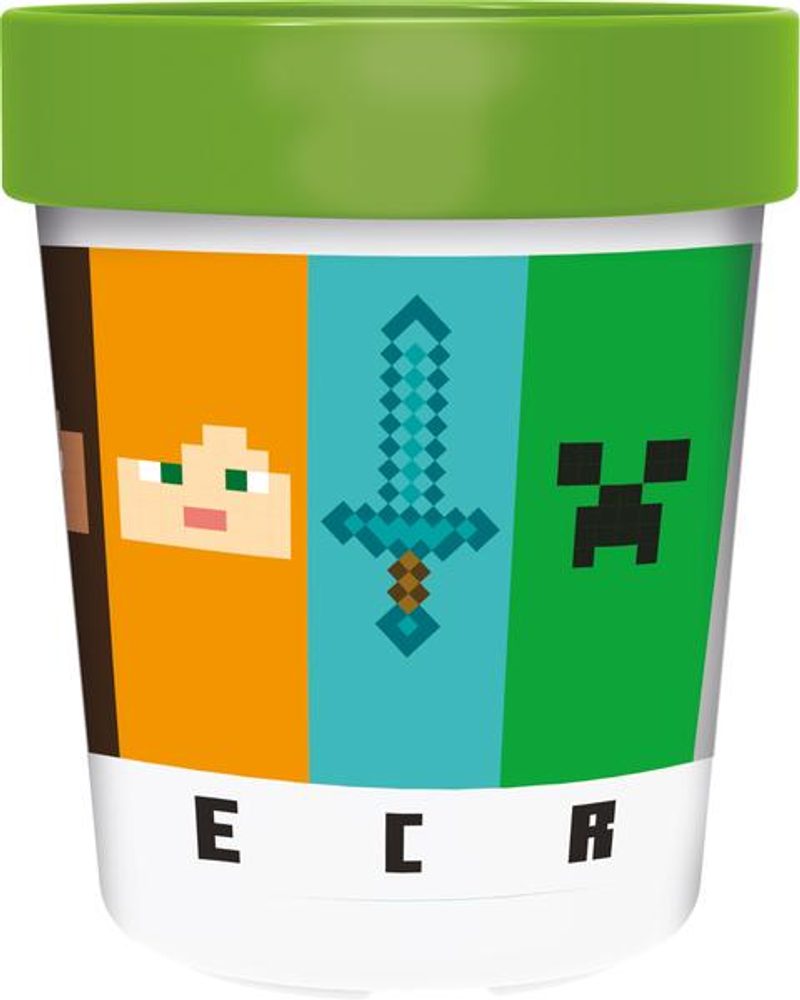 Levně STOR KELÍMEK PLASTOVÝ MINECRAFT S PROTISKL. DNEM 260 ML