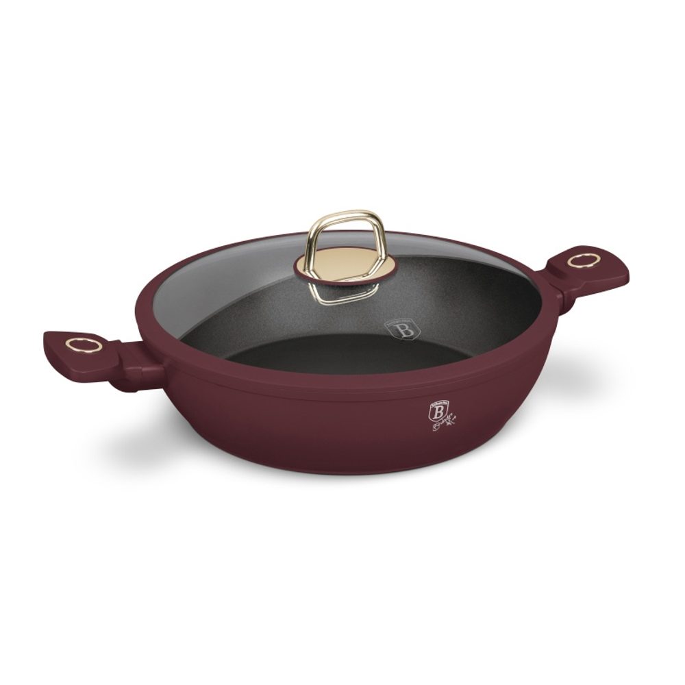Levně BERLINGERHAUS Kastrol s titanovým povrchem a poklicí 30 cm Leonardo Collection BH-8039